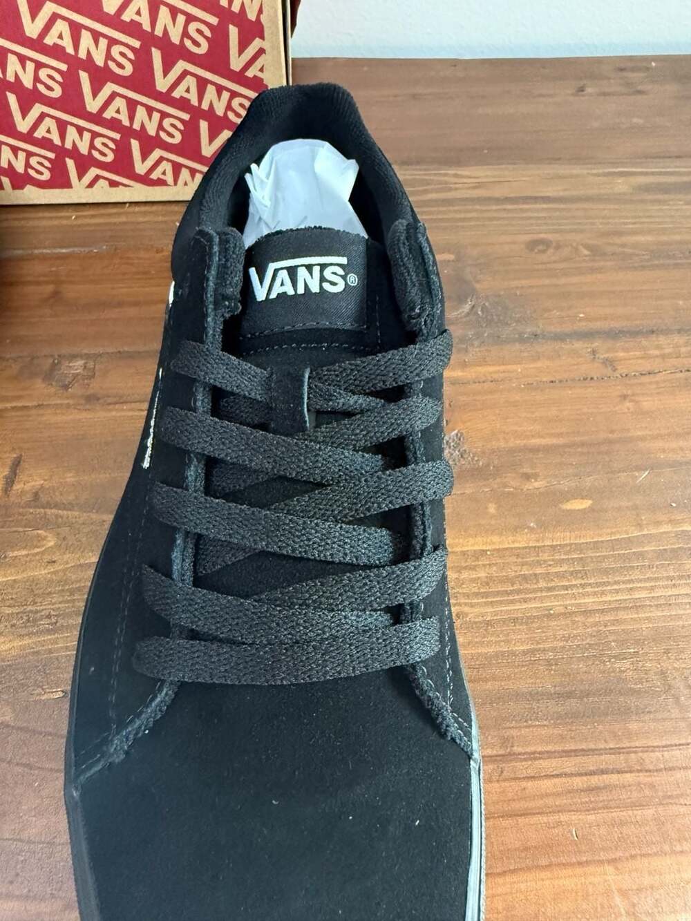 Vans Seldan Suede Black/Black Sneakers Size 8.5 - Picture 7 of 9